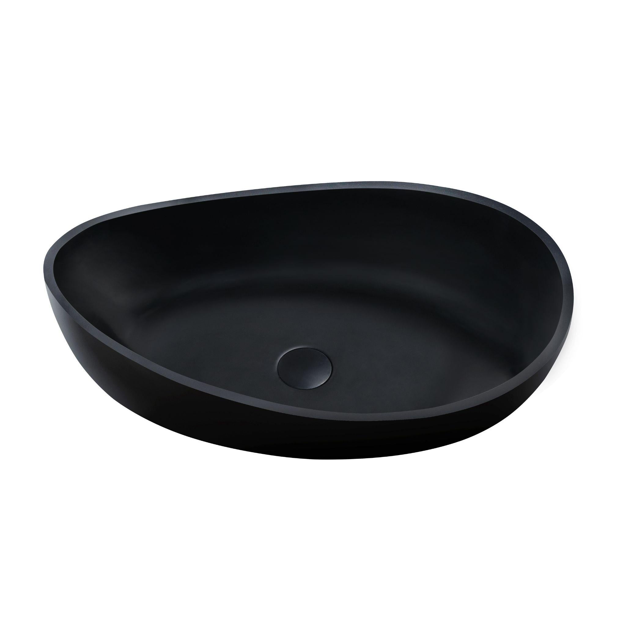 LUKKA WAVERTON ABOVE COUNTER BASIN MATTE BLACK 600MM