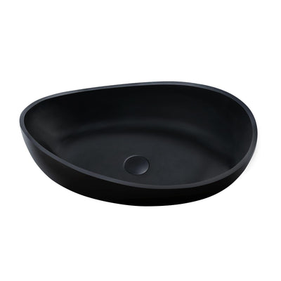 LUKKA WAVERTON ABOVE COUNTER BASIN MATTE BLACK 600MM