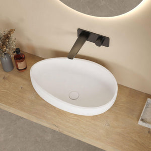 LUKKA WAVERTON ABOVE COUNTER BASIN MATTE WHITE 600MM