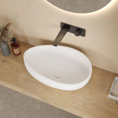 LUKKA WAVERTON ABOVE COUNTER BASIN MATTE WHITE 600MM