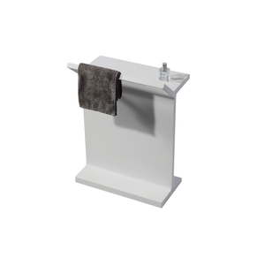 LUKKA CHASEY MATTE WHITE SOLID SURFACE STANDING TOWEL RACK