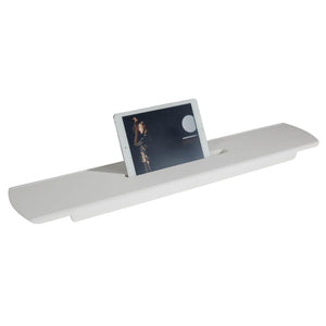 LUKKA CHASEY MATTE WHITE BATH TRAY WITH BUILT IN SLOT 850MM