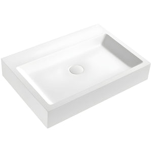 LUKKA CRETE WALL HUNG BASIN MATTE WHITE 420MM