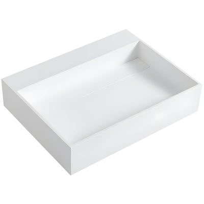 LUKKA CRETE WALL HUNG BASIN MATTE WHITE 460MM