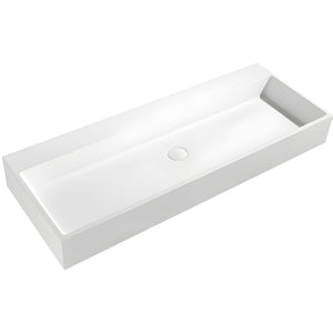 LUKKA CRETE WALL HUNG BASIN MATTE WHITE 900MM