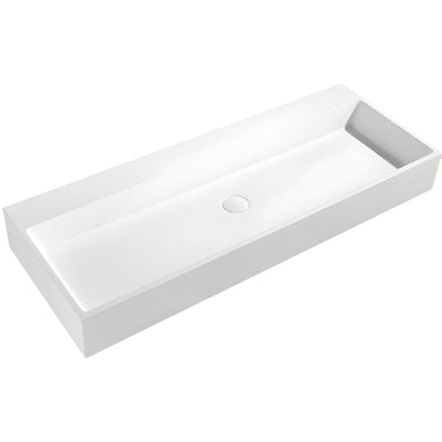 LUKKA CRETE WALL HUNG BASIN MATTE WHITE 900MM