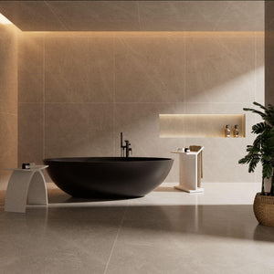 LUKKA KIRRA FREESTANDING BATHTUB MATTE BLACK 1760MM