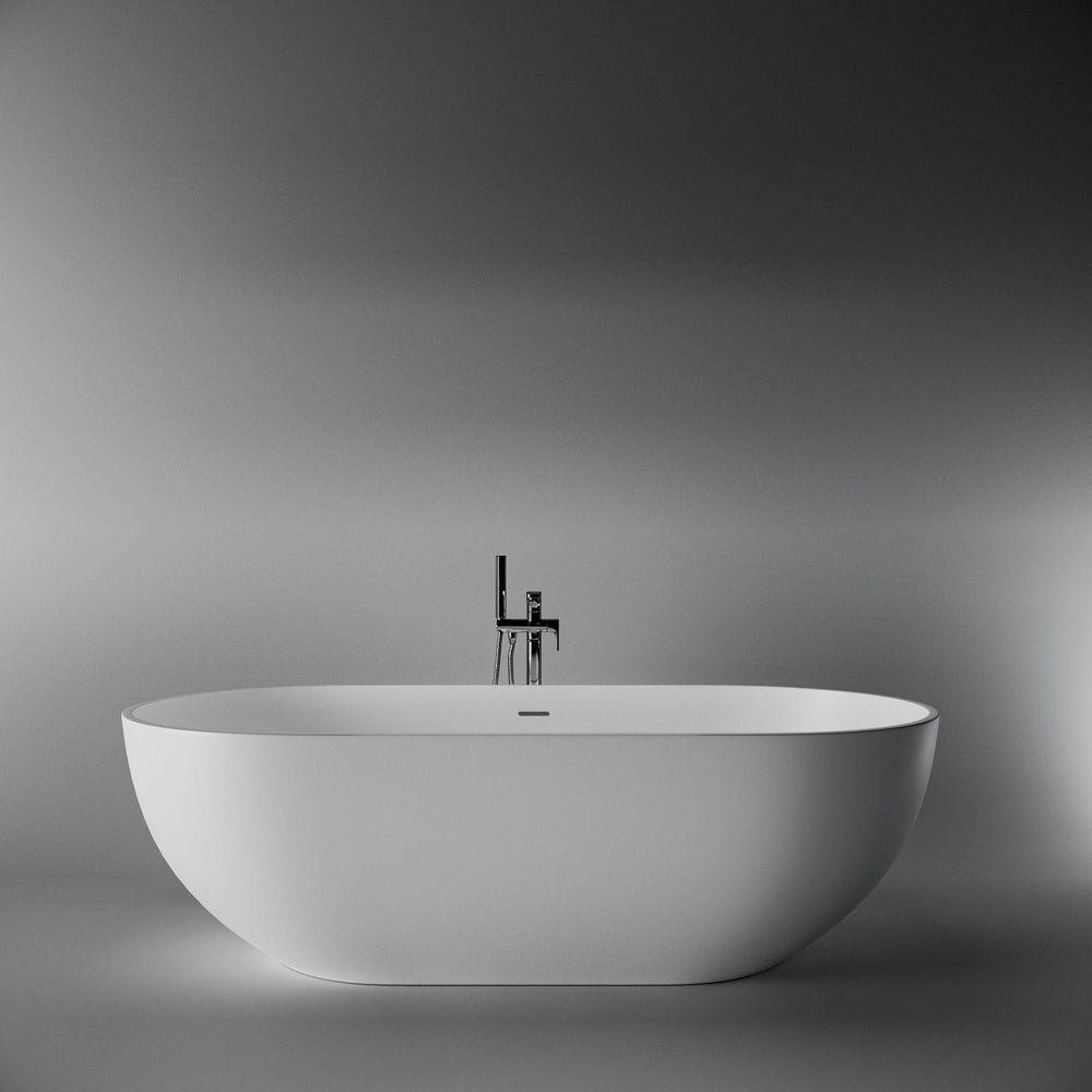 LUKKA KIRRA FREESTANDING BATHTUB MATTE WHITE (AVAILABLE IN 1400MM, 1500MM AND 1700MM)