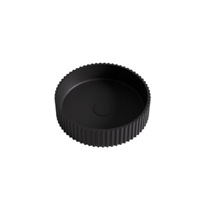 LUKKA OLLEY FLUTED ABOVE COUNTER BASIN MATTE BLACK 400MM