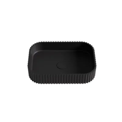 LUKKA JAPSER FLUTED ABOVE COUNTER BASIN MATTE BLACK 500MM