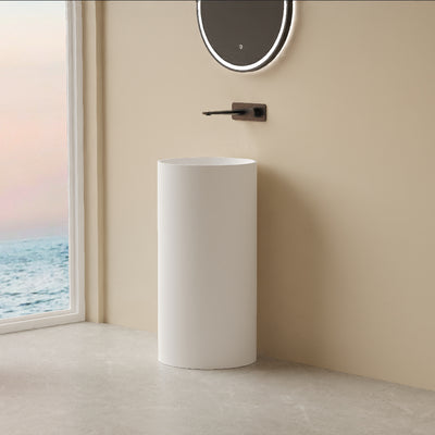 LUKKA OLLEY PEDESTAL BASIN MATTE WHITE 450MM