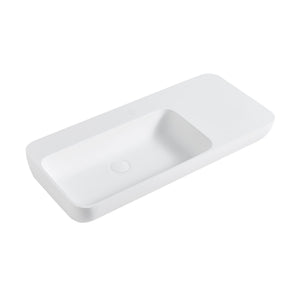 LUKKA ROCCIA WALL HUNG BASIN MATTE WHITE 900MM