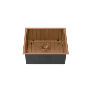 LUKKA KLIFF HAND MADE PVD STAINLESS STEEL SINGLE BOWL UNDERMOUNT KITCHEN SINK BRUSHED BRONZE (MULTIPLE SIZES AVAILABLE)