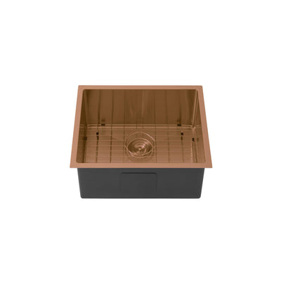 LUKKA KLIFF HAND MADE PVD STAINLESS STEEL SINGLE BOWL UNDERMOUNT KITCHEN SINK BRUSHED BRONZE (MULTIPLE SIZES AVAILABLE)