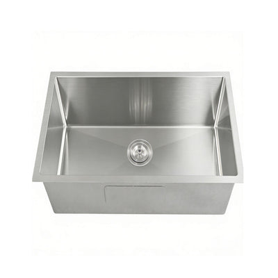 LUKKA KLIFF HAND MADE STAINLESS STEEL SINGLE BOWL UNDERMOUNT KITCHEN SINK 580MM