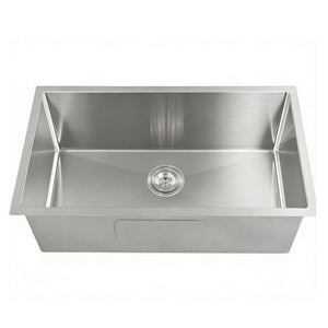 LUKKA KLIFF HAND MADE STAINLESS STEEL SINGLE BOWL UNDERMOUNT KITCHEN SINK 760MM