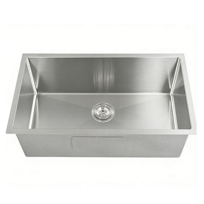 LUKKA KLIFF HAND MADE STAINLESS STEEL SINGLE BOWL UNDERMOUNT KITCHEN SINK 760MM