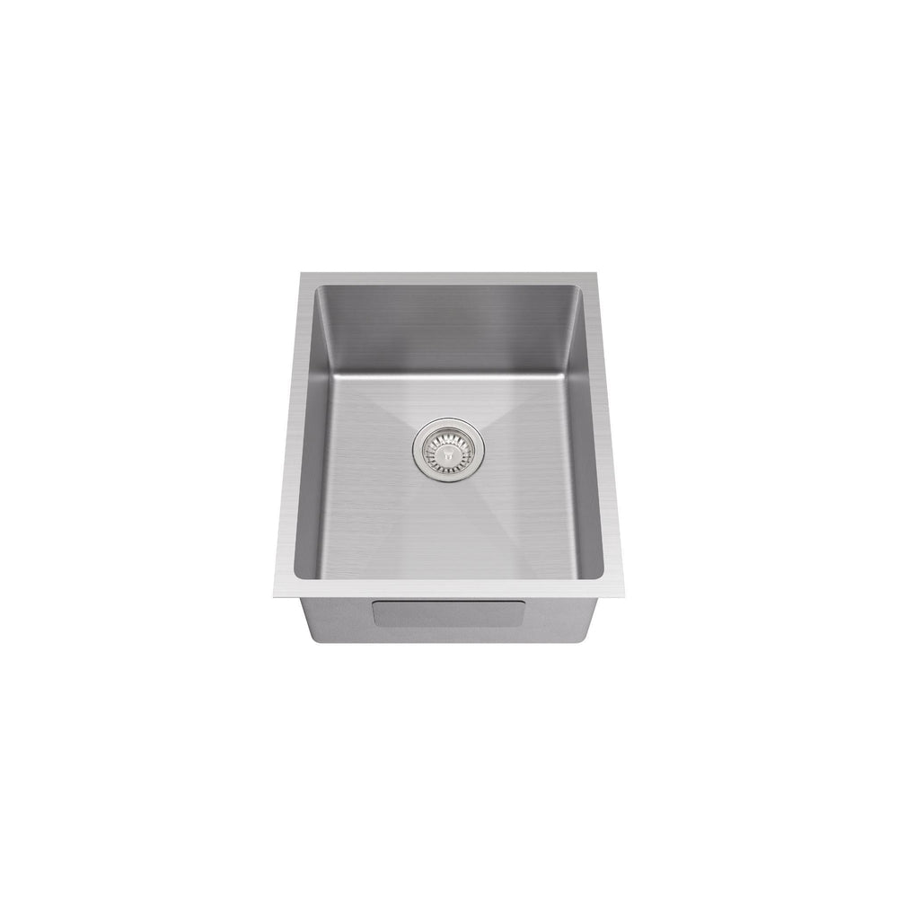 LUKKA KLIFF HAND MADE STAINLESS STEEL SINGLE BOWL UNDERMOUNT KITCHEN SINK 380MM