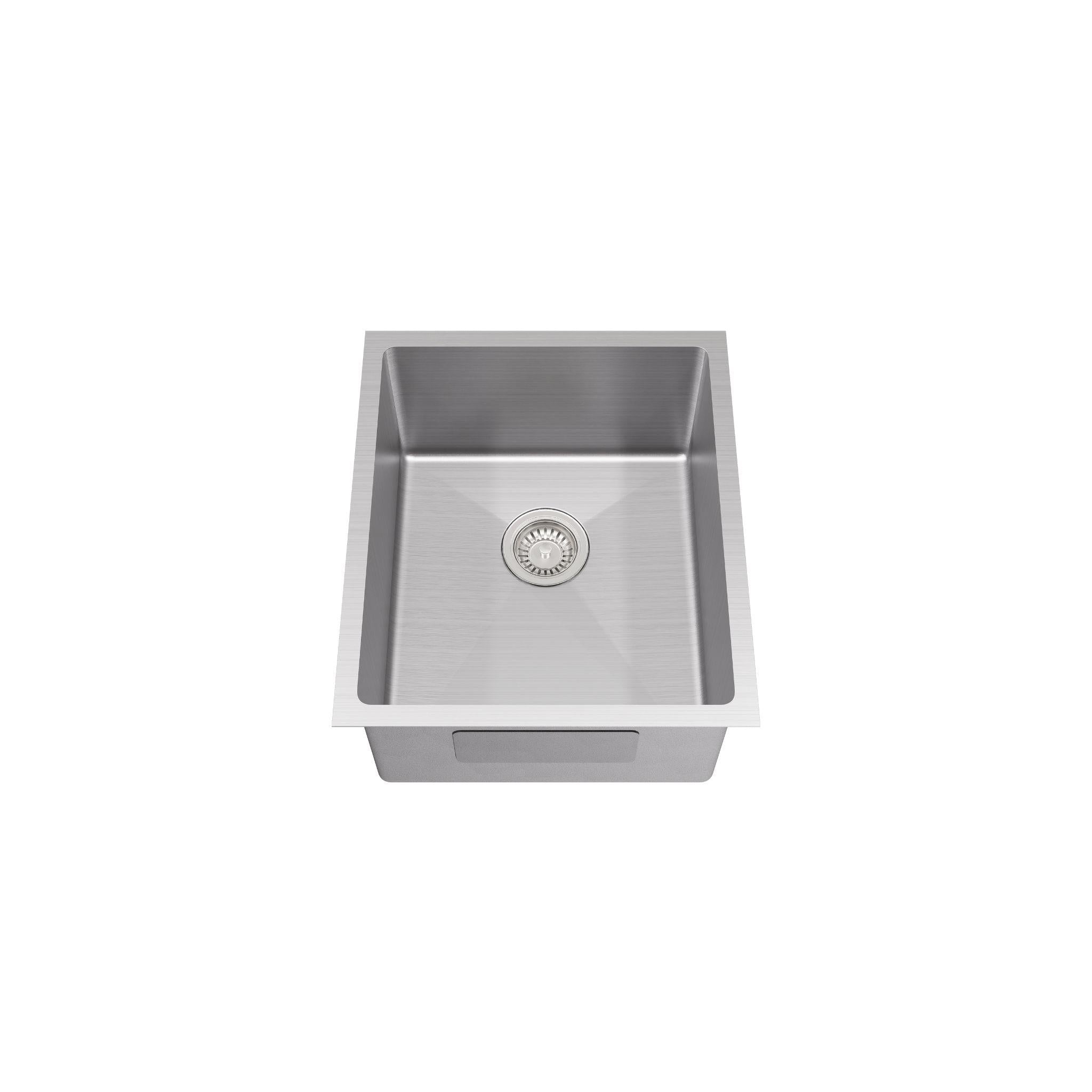 LUKKA KLIFF HAND MADE STAINLESS STEEL SINGLE BOWL UNDERMOUNT KITCHEN SINK 380MM