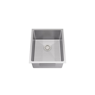 LUKKA KLIFF HAND MADE STAINLESS STEEL SINGLE BOWL UNDERMOUNT KITCHEN SINK 380MM