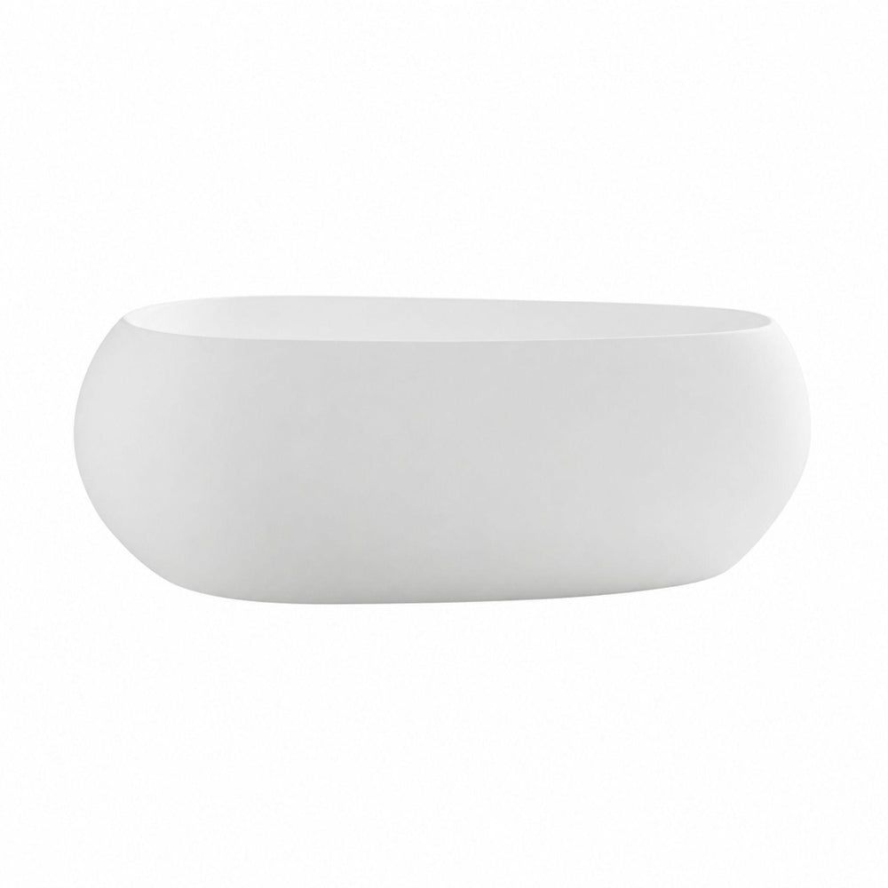LUKKA VOGA FREESTANDING BATHTUB OVERFLOW MATTE WHITE 1800MM
