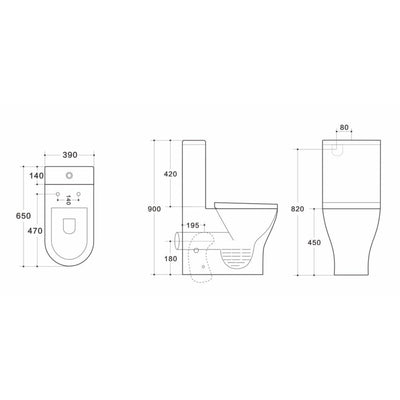 LUKKA VERONA TORNADO RIMLESS BACK TO WALL TOILET SUITE GLOSS WHITE