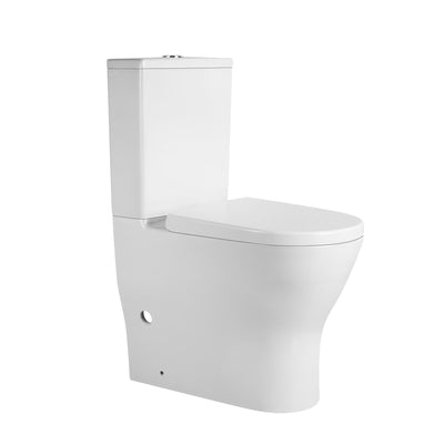 LUKKA VERONA TORNADO RIMLESS BACK TO WALL TOILET SUITE GLOSS WHITE