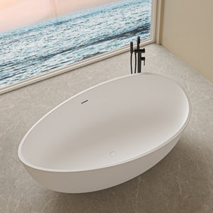 LUKKA WAVERTON FREESTANDING BATHTUB OVERFLOW MATTE WHITE 1800MM