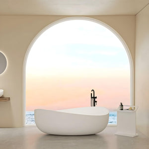 LUKKA WAVERTON FREESTANDING BATHTUB OVERFLOW MATTE WHITE 1800MM