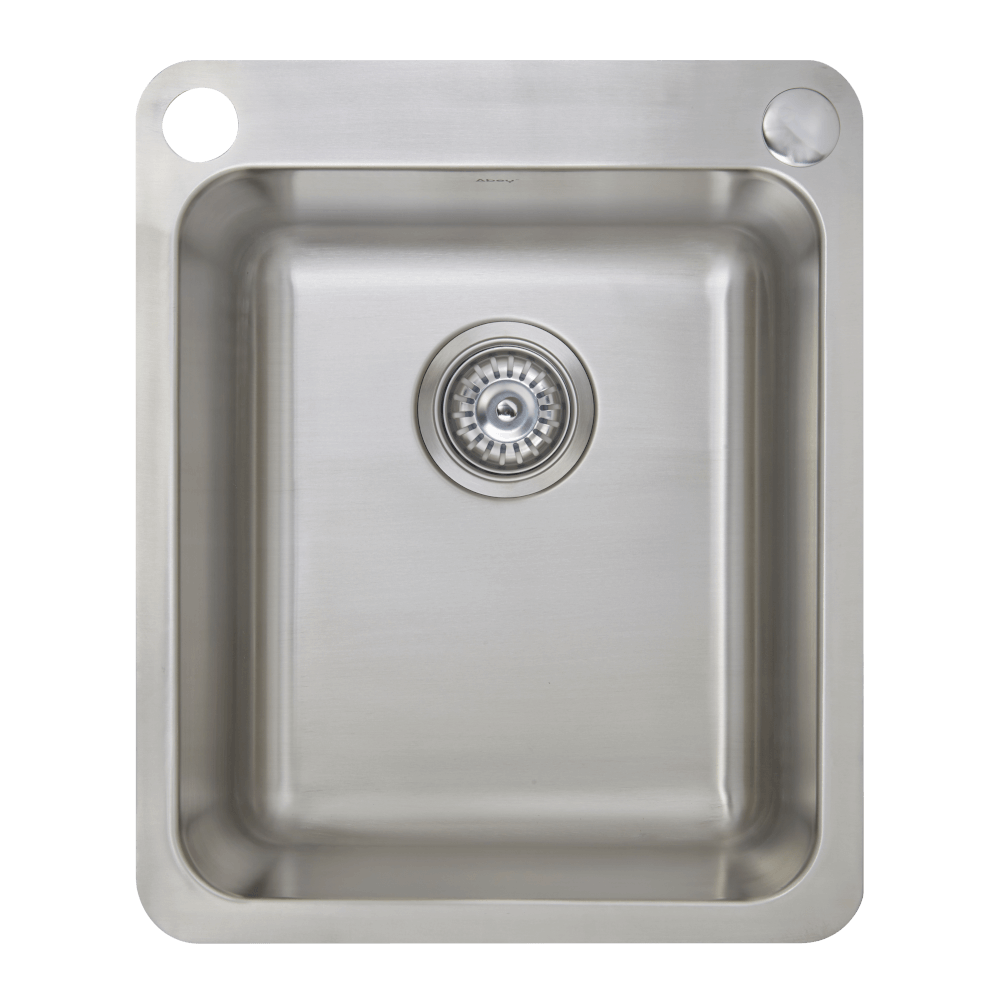 SCHOCK SINGLE BOWL LAUNDRY SINK WITH DUAL BYPASS STAINLESS STEEL 406MM