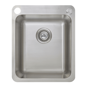 SCHOCK SINGLE BOWL LAUNDRY SINK WITH DUAL BYPASS STAINLESS STEEL 406MM