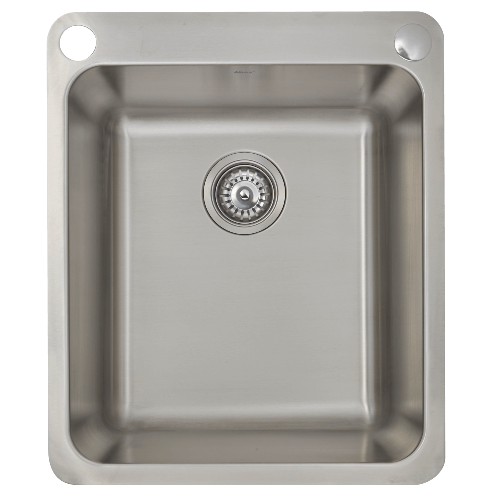 SCHOCK SINGLE BOWL LAUNDRY SINK WITH DUAL BYPASS STAINLESS STEEL 456MM