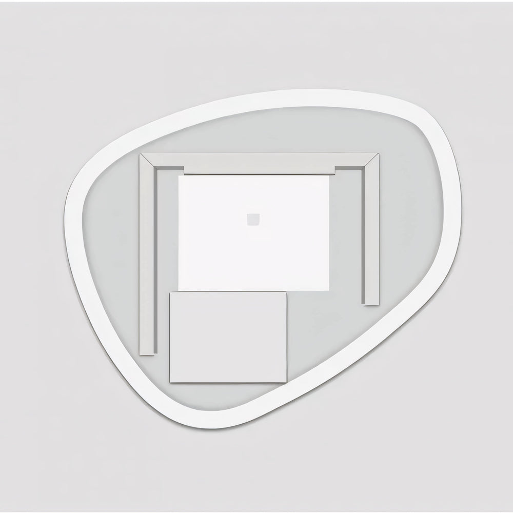 AQUAPERLA OVAL ACRYLIC LED MIRROR 3 COLOUR LIGHTS CHROME 800X675MM