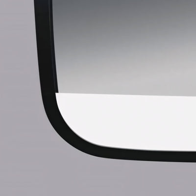 AQUAPERLA RECTANGULAR FRAMED LED MIRROR 3 COLOUR LIGHTS BLACK 500X700MM