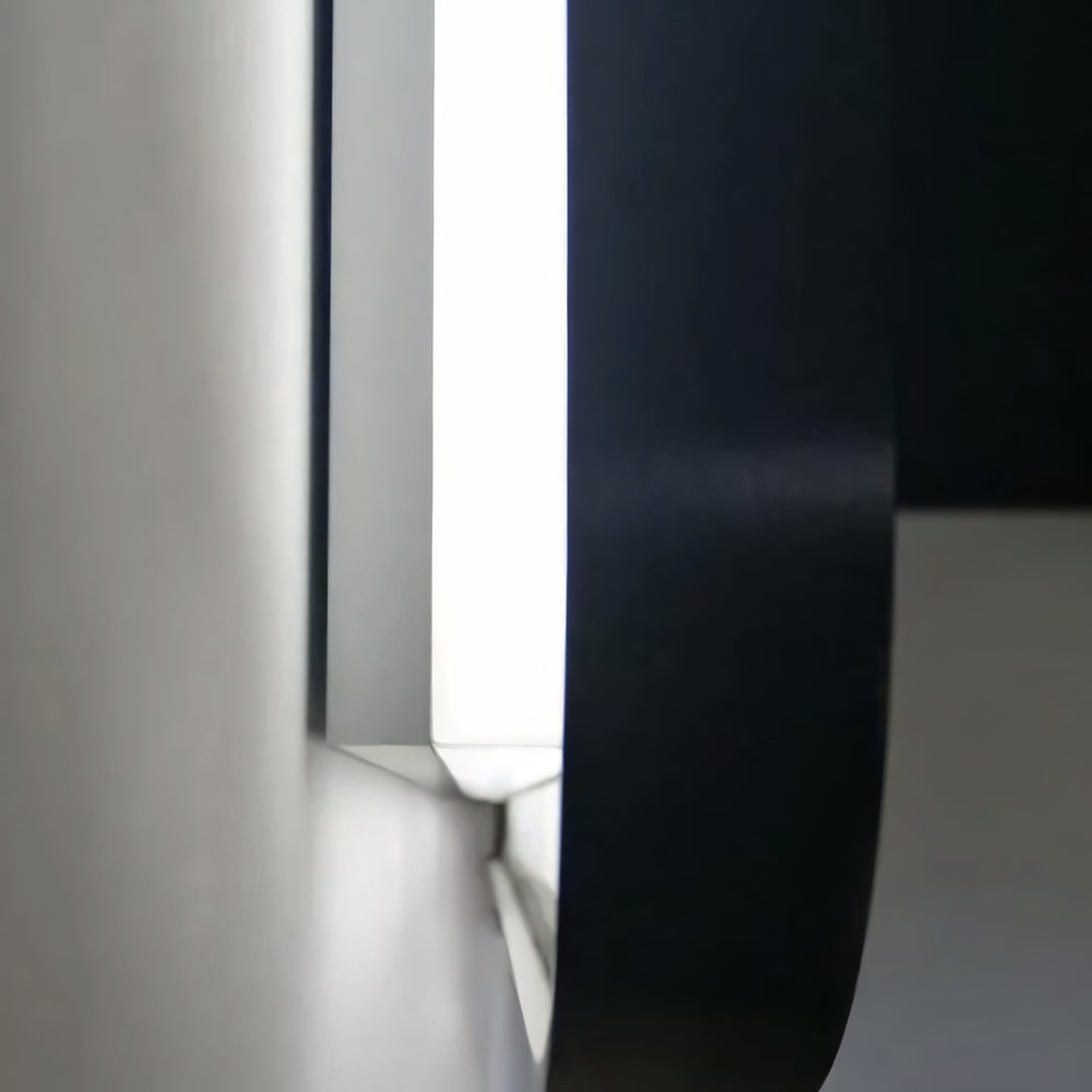 AQUAPERLA RECTANGULAR FRAMED BACKLIT LED MIRROR 3 COLOUR LIGHTS BLACK 610X810MM