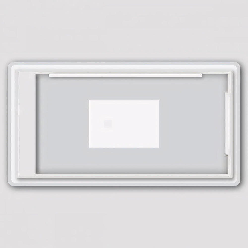 AQUAPERLA RECTANGULAR ACRYLIC BACKLIT LED MIRROR 3 COLOUR LIGHTS CHROME 1500X800MM