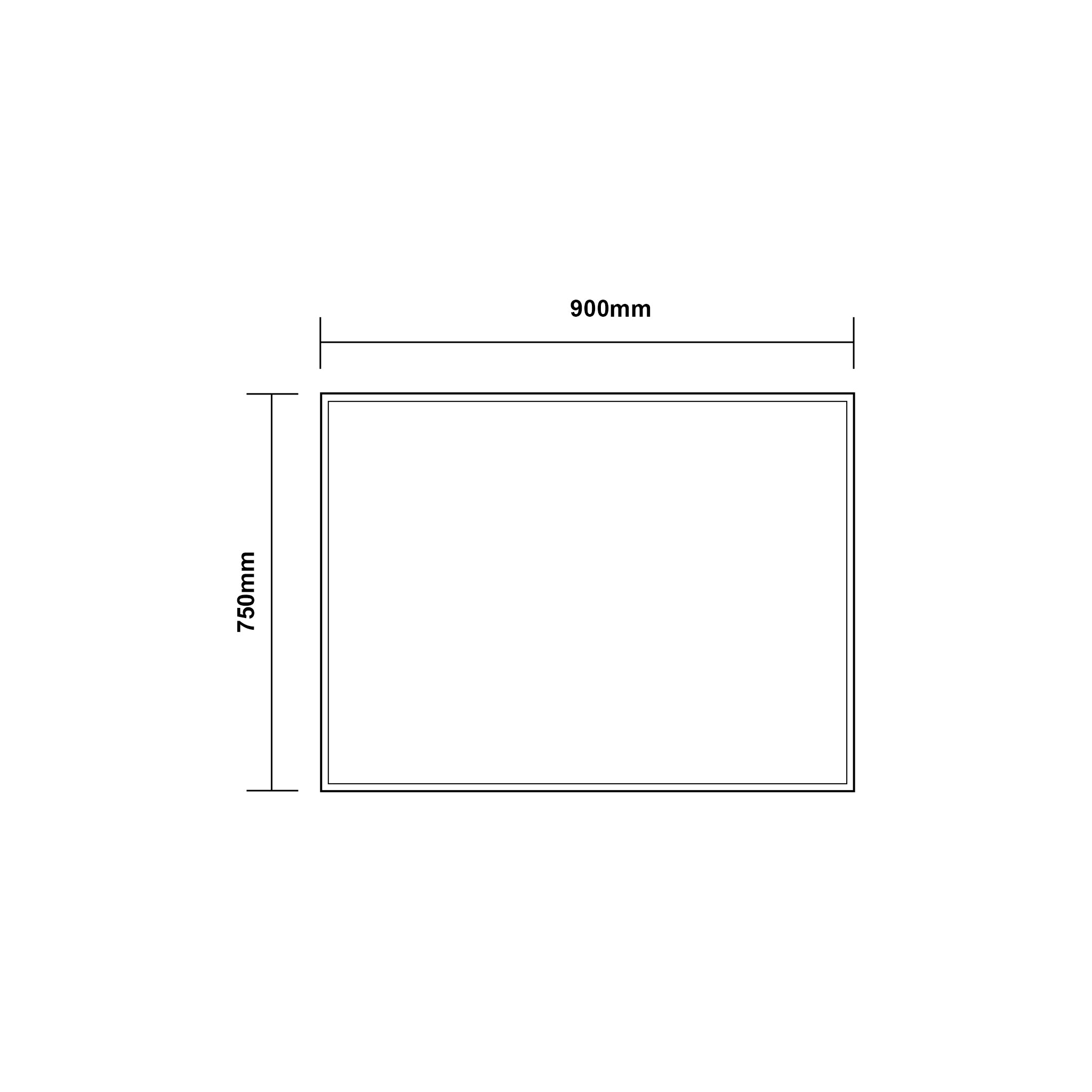 AQUAPERLA RECTANGULAR LED MIRROR 3 COLOUR LIGHTS CHROME 900X750MM