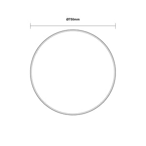AQUAPERLA ROUND ACRYLIC BACKLIT LED MIRROR 3 COLOUR LIGHTS SILVER 750MM
