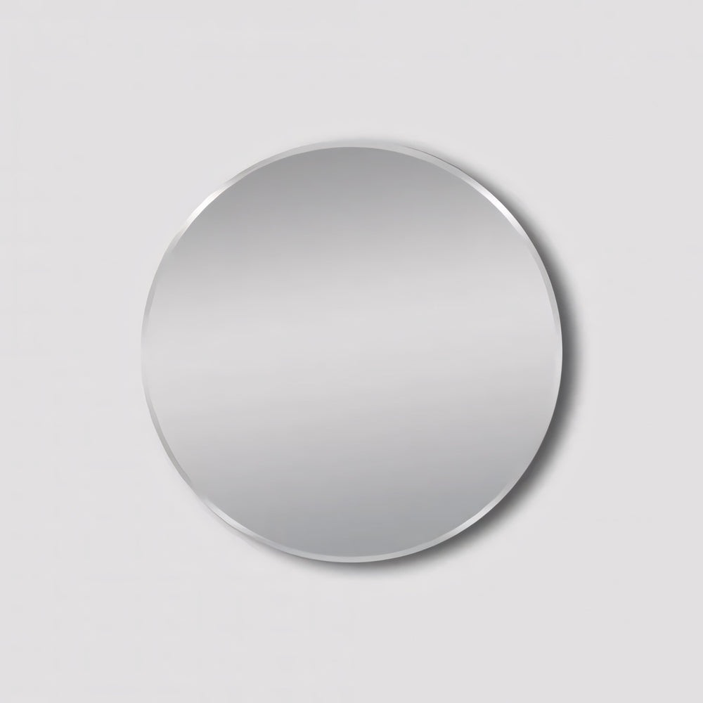 AQUAPERLA ROUND NON LUMINOUS FRAMED MIRROR BRUSHED NICKEL 600MM