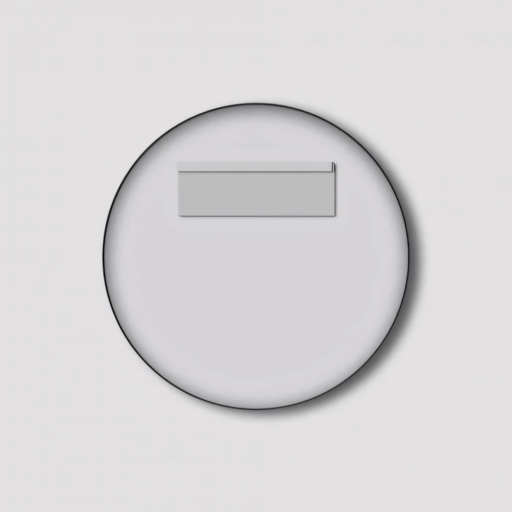 AQUAPERLA ROUND NON LUMINOUS FRAMED MIRROR BRUSHED NICKEL 700MM