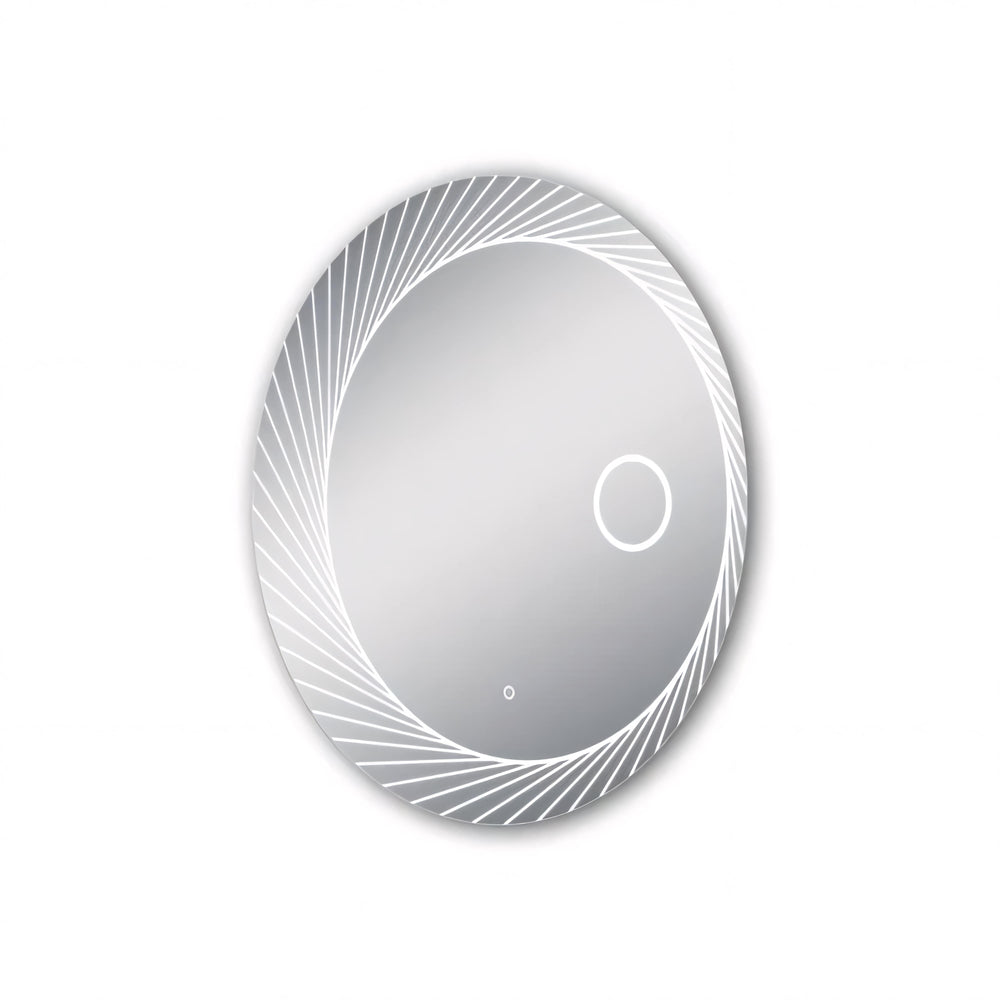 AQUAPERLA ROUND BACKLIT LED MIRROR WITH DEMO FUNCTION 3 COLOUR LIGHTS CHROME 800MM