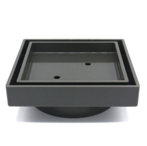 AQUAPERLA TILE INSERT DRAIN 115MM GUN METAL