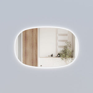 AULIC VALMONT HORIZONTAL FRAMED LED MIRROR MATTE WHITE 1400X900MM