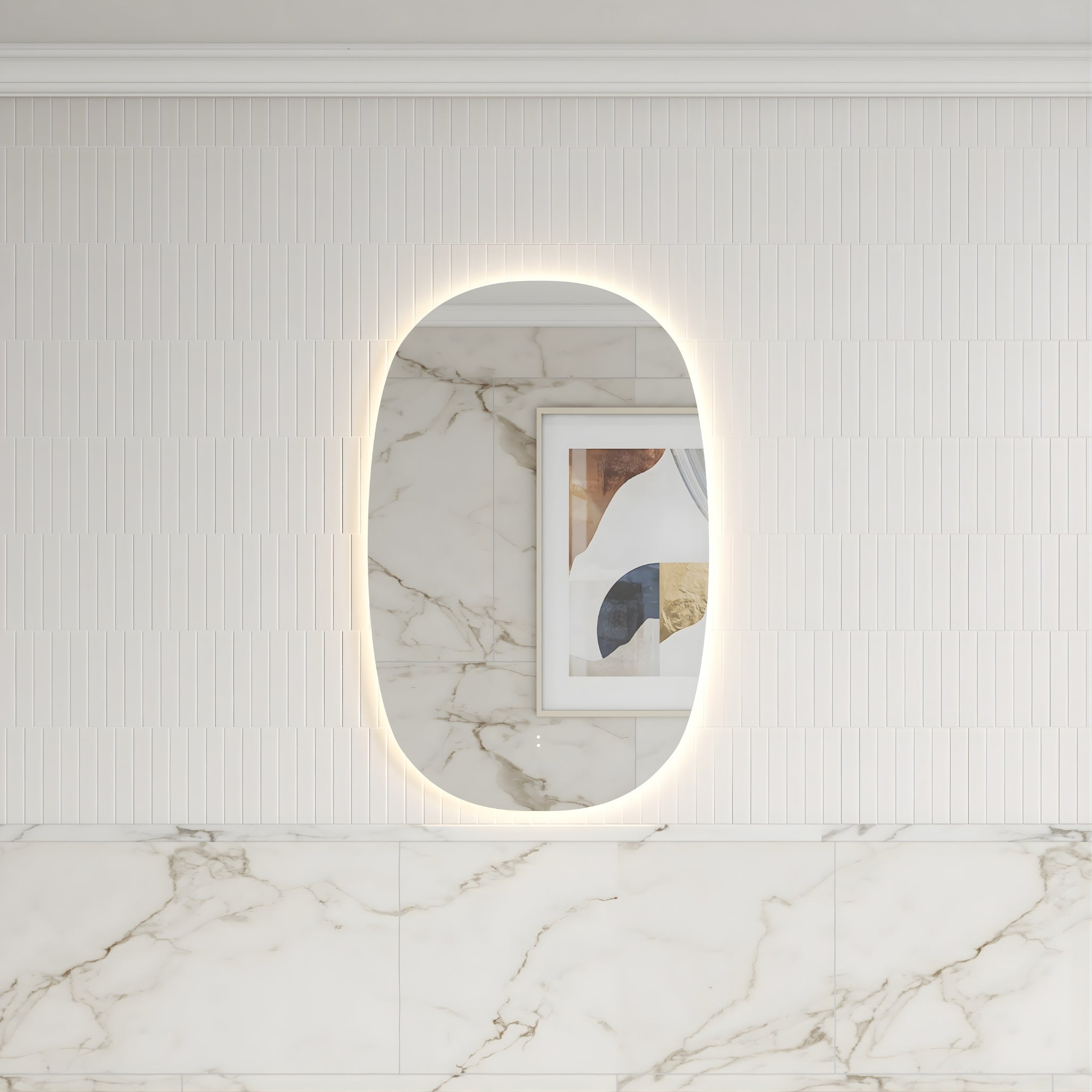 AULIC VALMONT VERTICAL LED MIRROR FRAMELESS 580X900MM