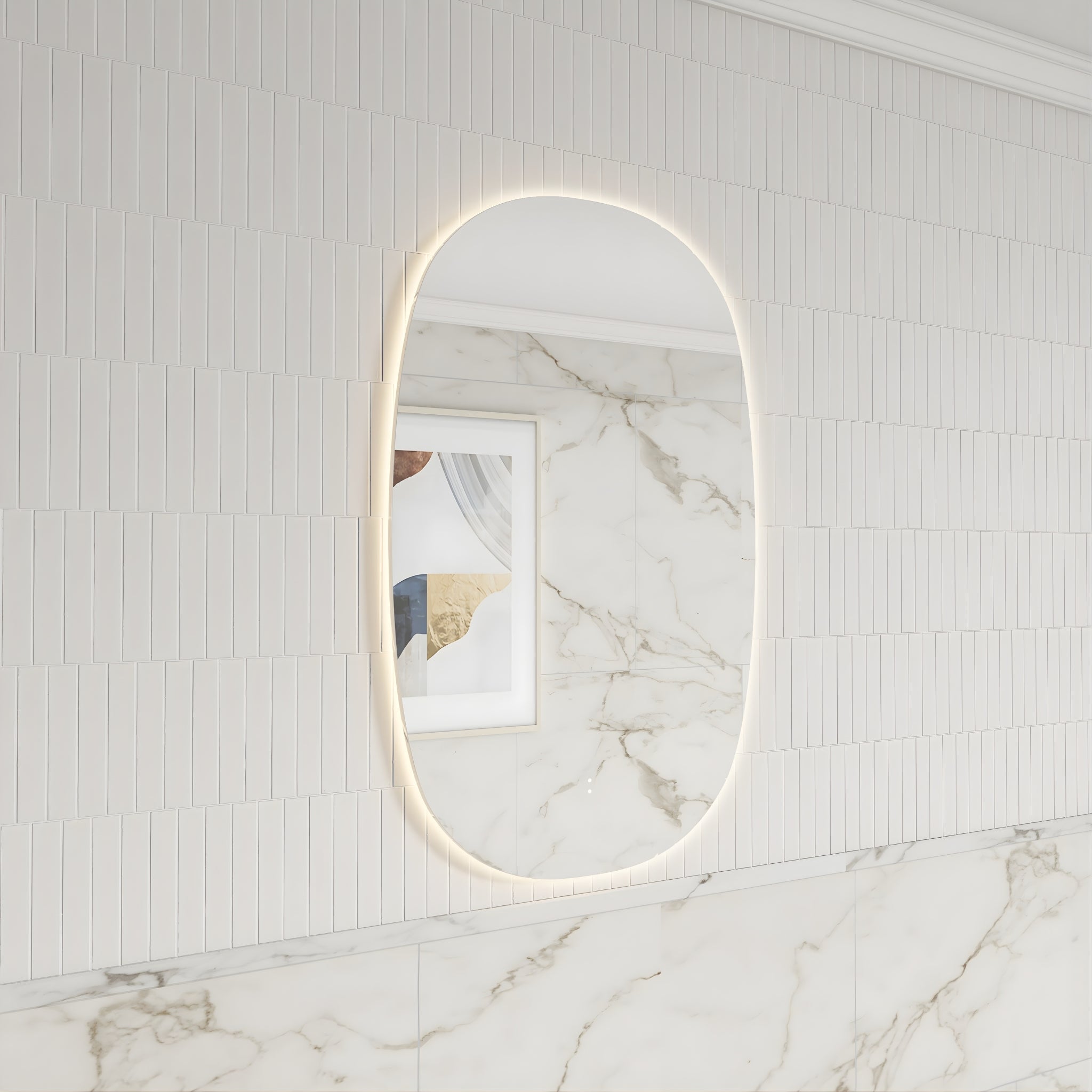 AULIC VALMONT VERTICAL LED MIRROR FRAMELESS 580X900MM