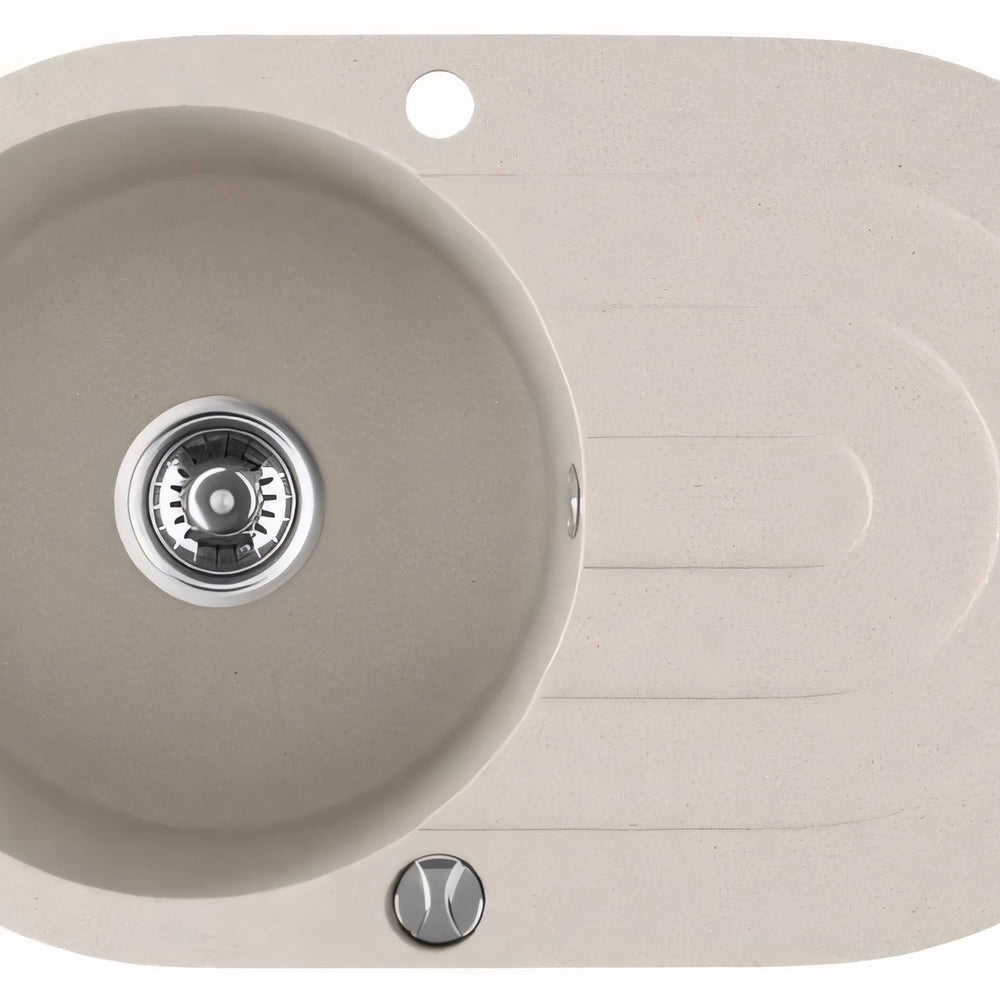 NORICO LAVEO UNDERMOUNT SINGLE BOWL SINK BEIGE GRANITE 470MM