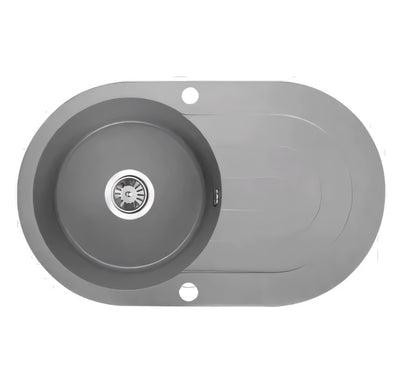 AQUAPERLA LAVEO UNDERMOUNT SINGLE BOWL SINK BEIGE GRANITE 470MM