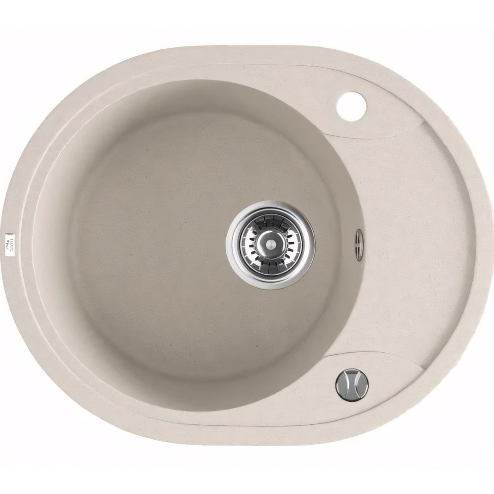 NORICO LAVEO UNDERMOUNT SINGLE BOWL SINK BEIGE GRANITE 470MM