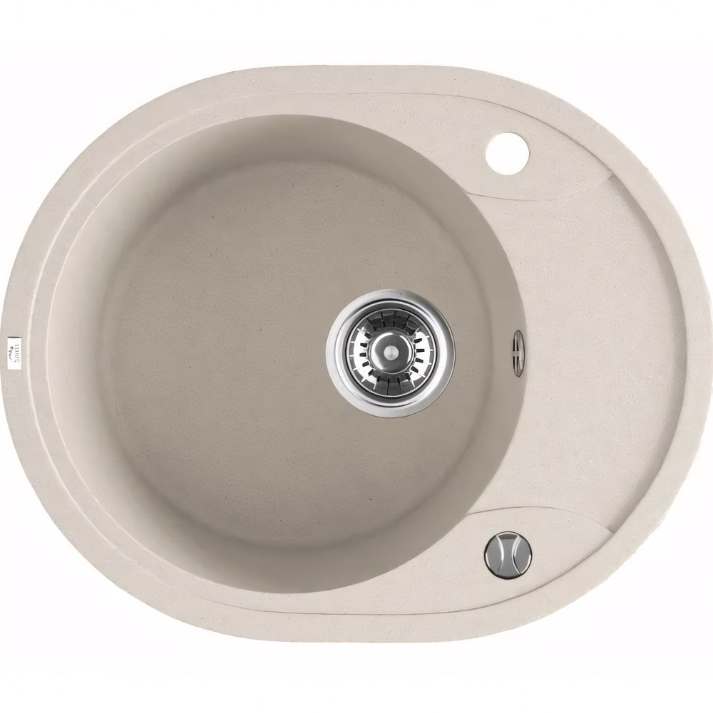 AQUAPERLA  LAVEO UNDERMOUNT SINGLE BOWL SINK BEIGE GRANITE 470MM