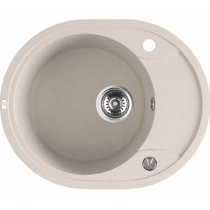 AQUAPERLA  LAVEO UNDERMOUNT SINGLE BOWL SINK BEIGE GRANITE 470MM